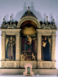 Madonna and Child and Saints (triptych altarpiece)
